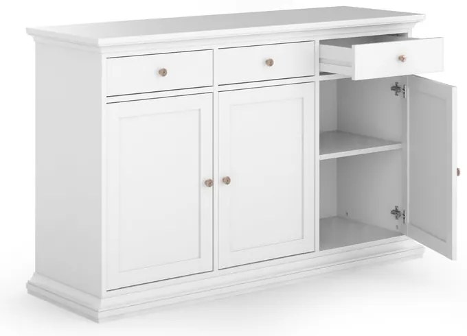 Biała niska komoda 144x92 cm Paris – Tvilum