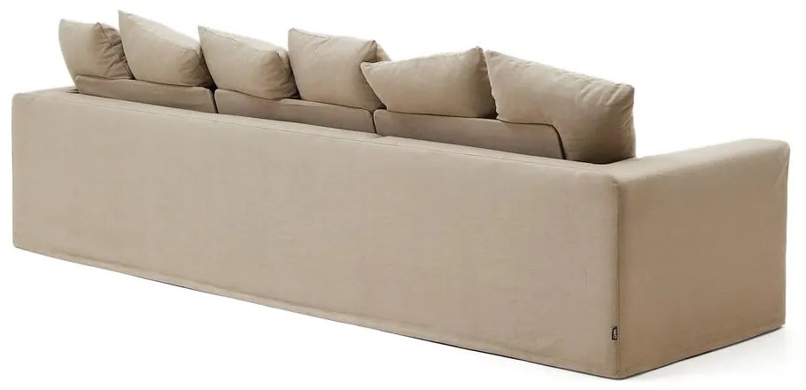 Beżowa lniana sofa 340 cm Nora – Kave Home