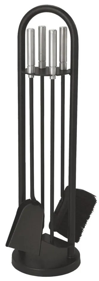 Narzędzia kominkowe 5 szt. czarne