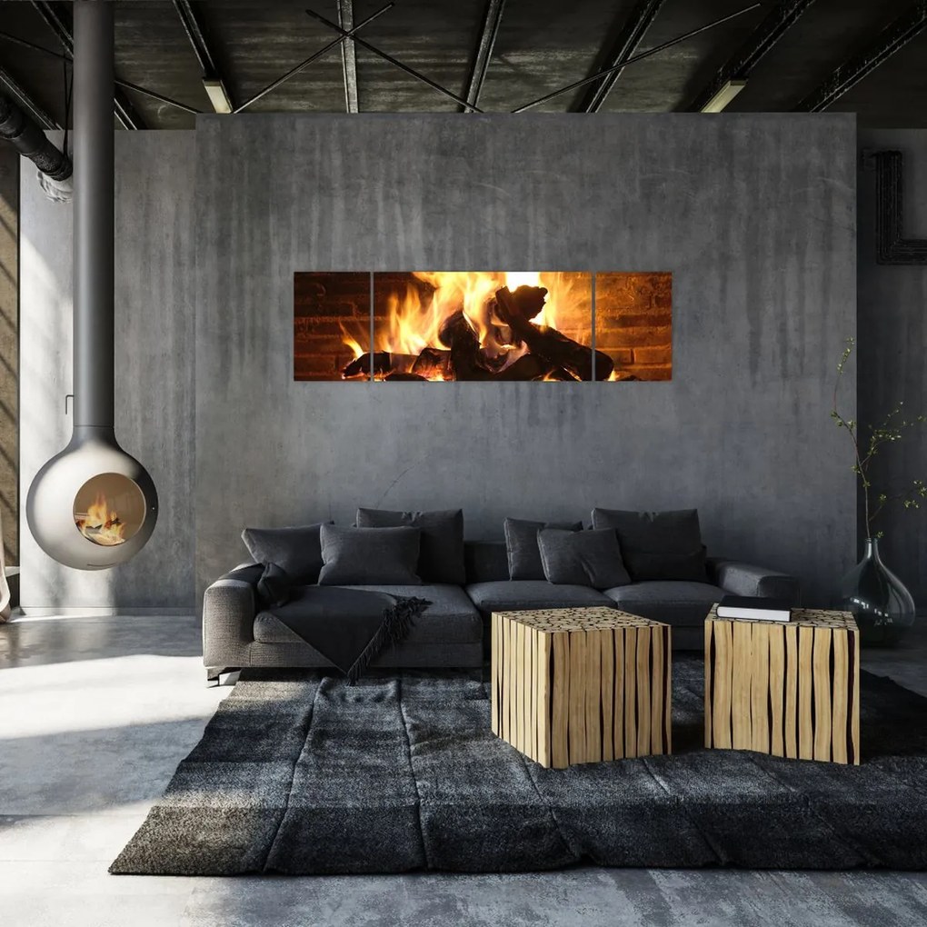 Obraz - Ogień (170x50 cm)