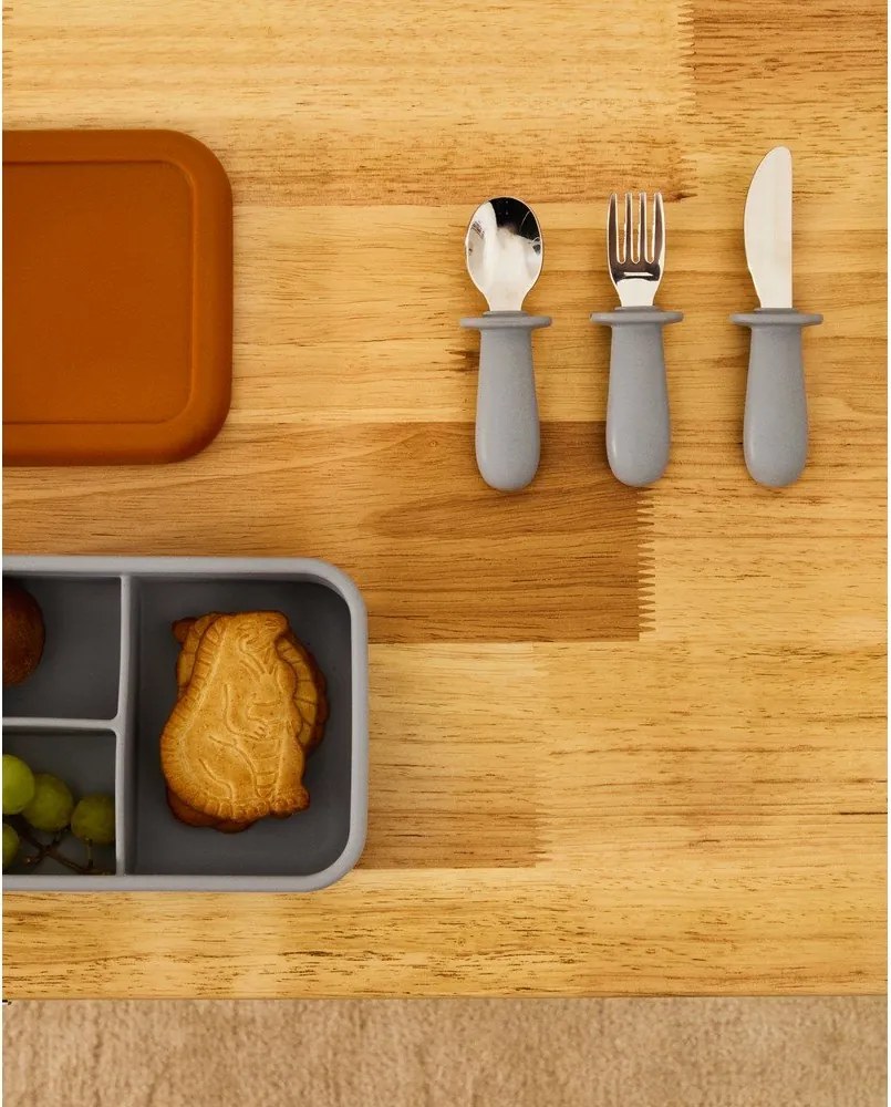 Niebiesko-pomarańczowy silikonowy pojemnik śniadaniowy dla dzieci Lili – Kave Home