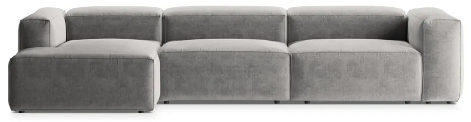 Jasnoszary narożnik (lewostronny/z szezlongiem) Bergamo – Cosmopolitan Design