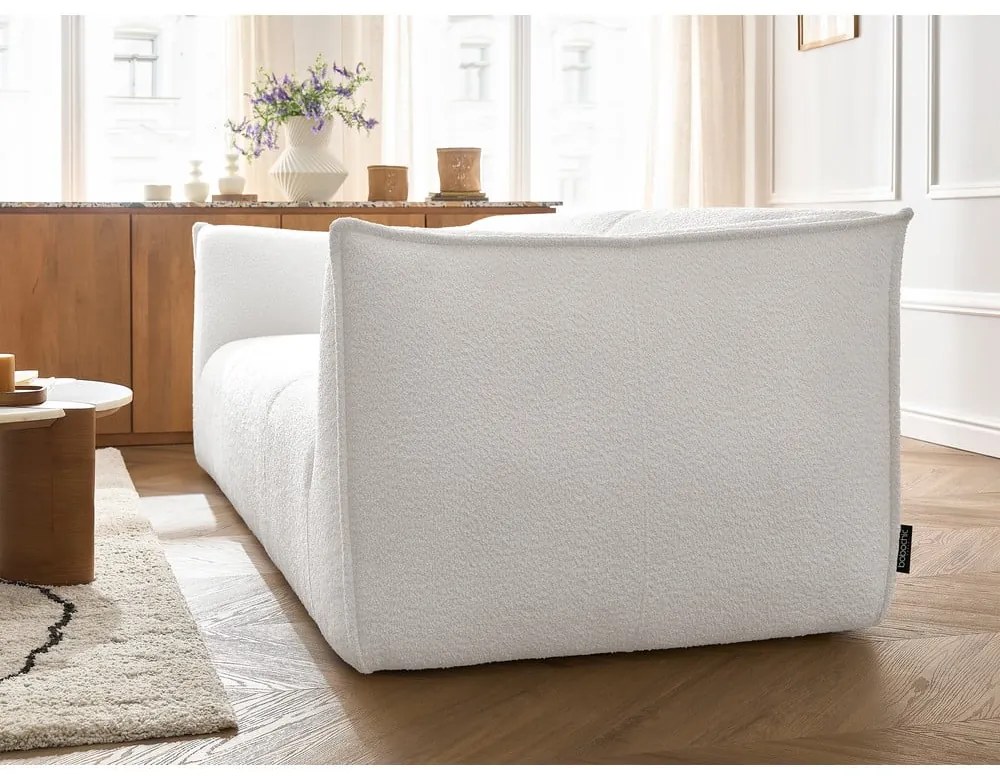 Biała sofa z materiału bouclé 242 cm Giorgia – Bobochic Paris