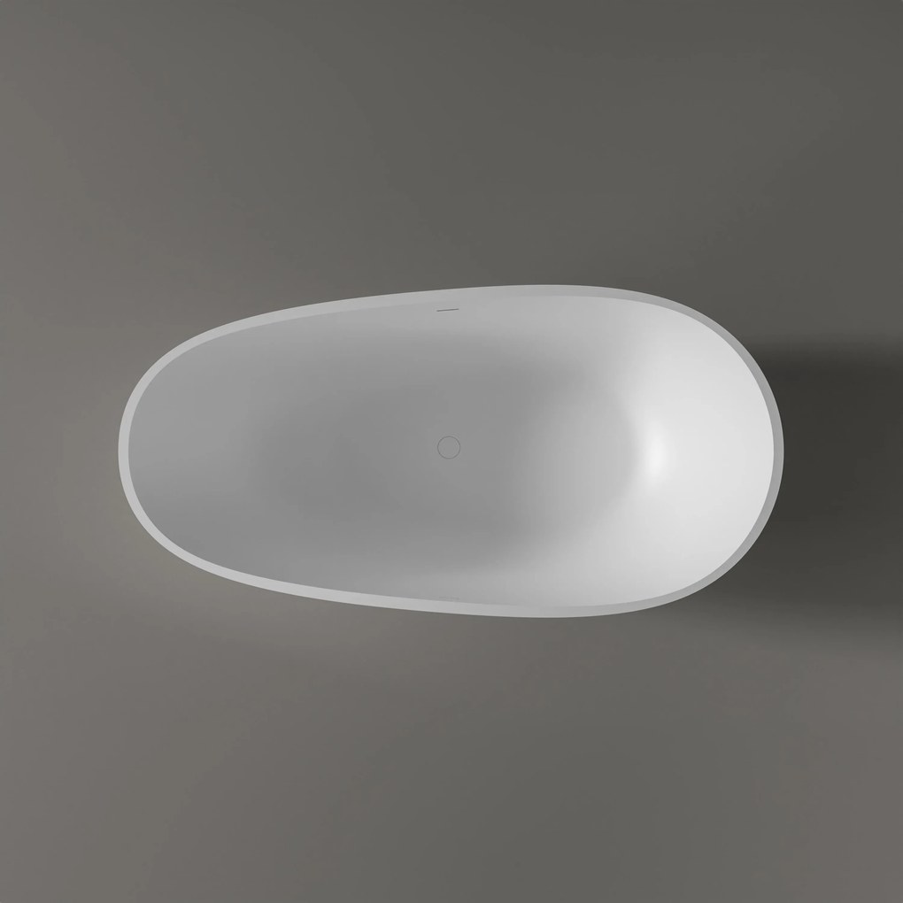 Wanna wolnostojąca VELA STONE odlew mineralnyBiała - 180 x 90 x 58 cm