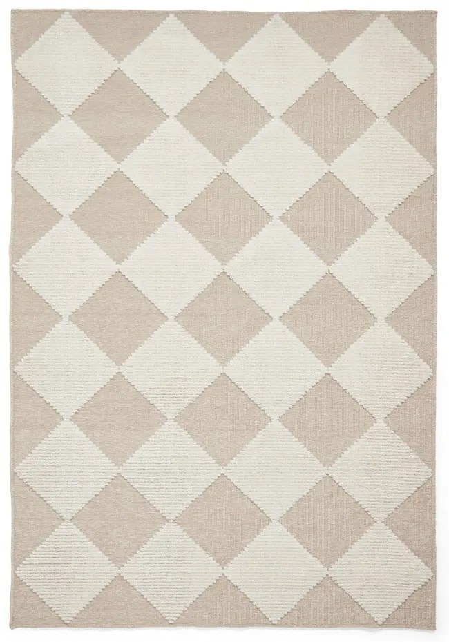 Biało-beżowy dywan odpowiedni do prania 200x290 cm Lyna Beige&amp;White – Think Rugs