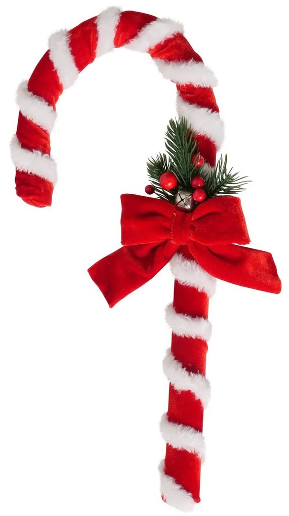 Miękka laska świąteczna VELVY, 40 cm