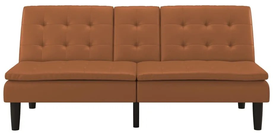 Koniakowa rozkładana sofa z imitacji skóry 191 cm Maine – Støraa