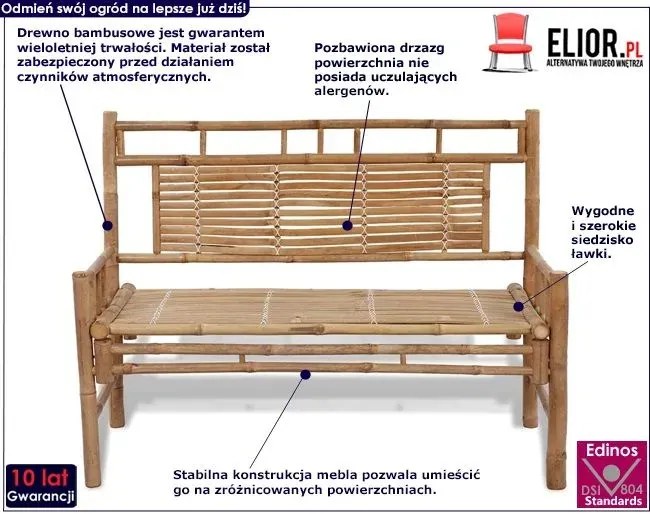 Drewniana ławka ogrodowa K5-F04
