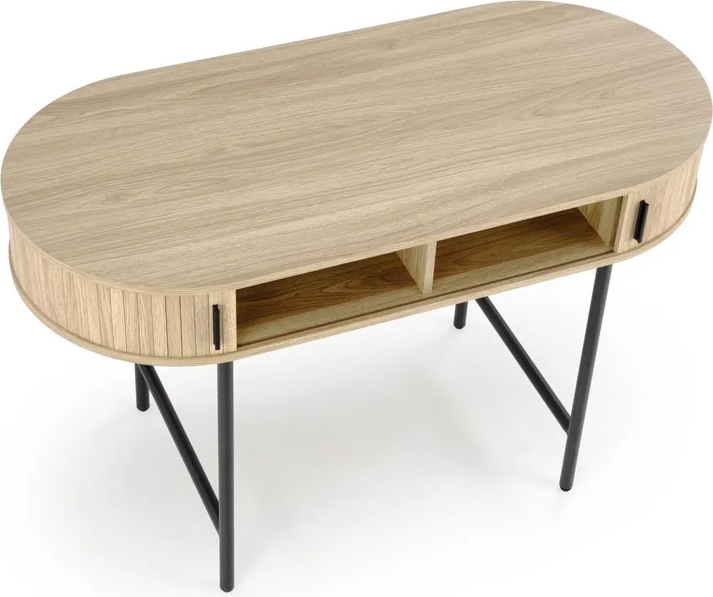 Biurko z owalnym blatem B51 Halmar