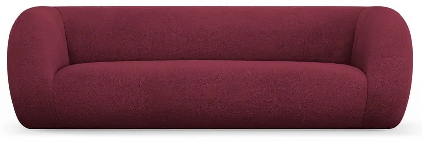 Bordowa sofa z materiału bouclé 230 cm Essen – Cosmopolitan Design