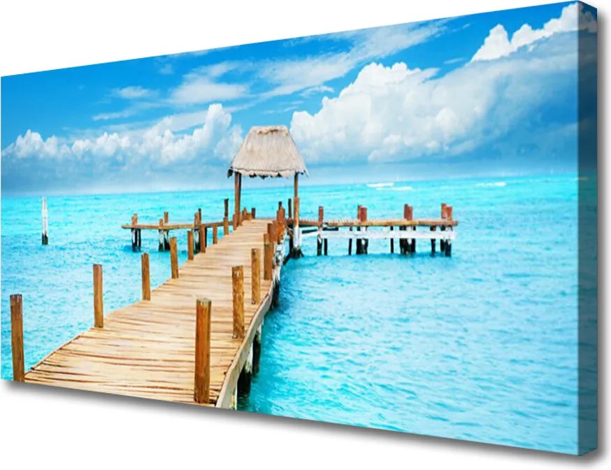 Obraz canvas na ścianę Most Wiszący nad Falami