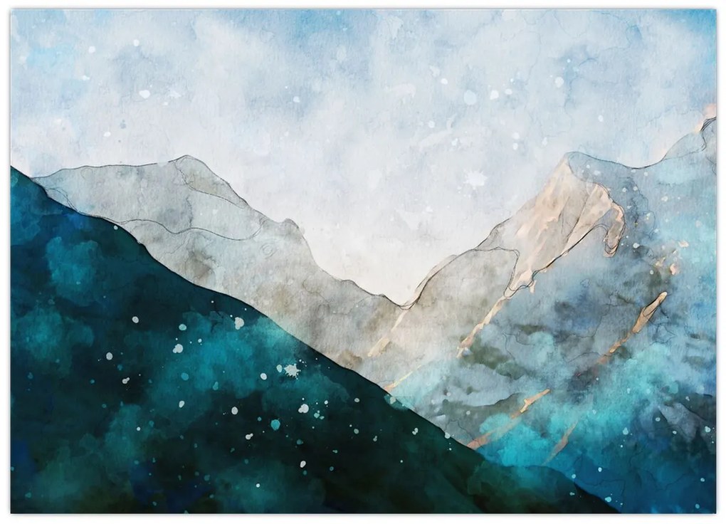 Obraz - Rysunek gór (70x50 cm)