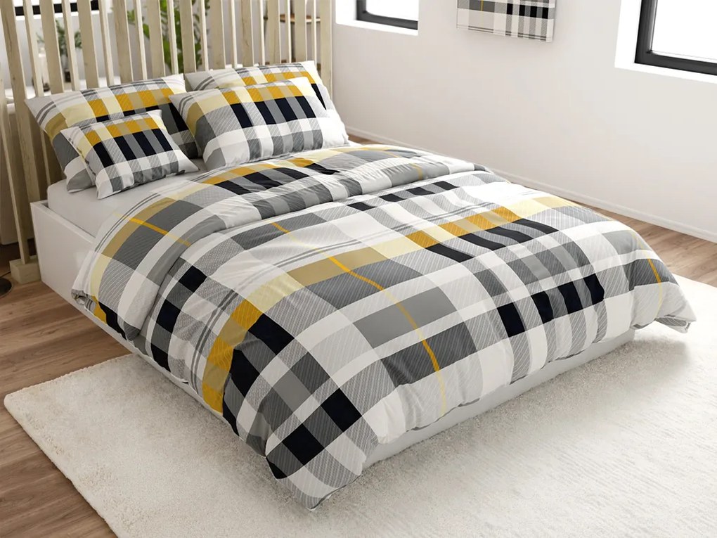 PrzytulneMieszkanie.pl PrzytulneMieszkanie.pl Pościel z mikrofibry GREY LINE szara Rozmiar pościeli: 70 x 90 cm | 140 x 200 cm