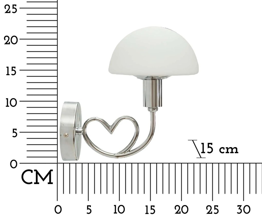 Lampa ścienna LOVY, 23 x 15 x 22 cm