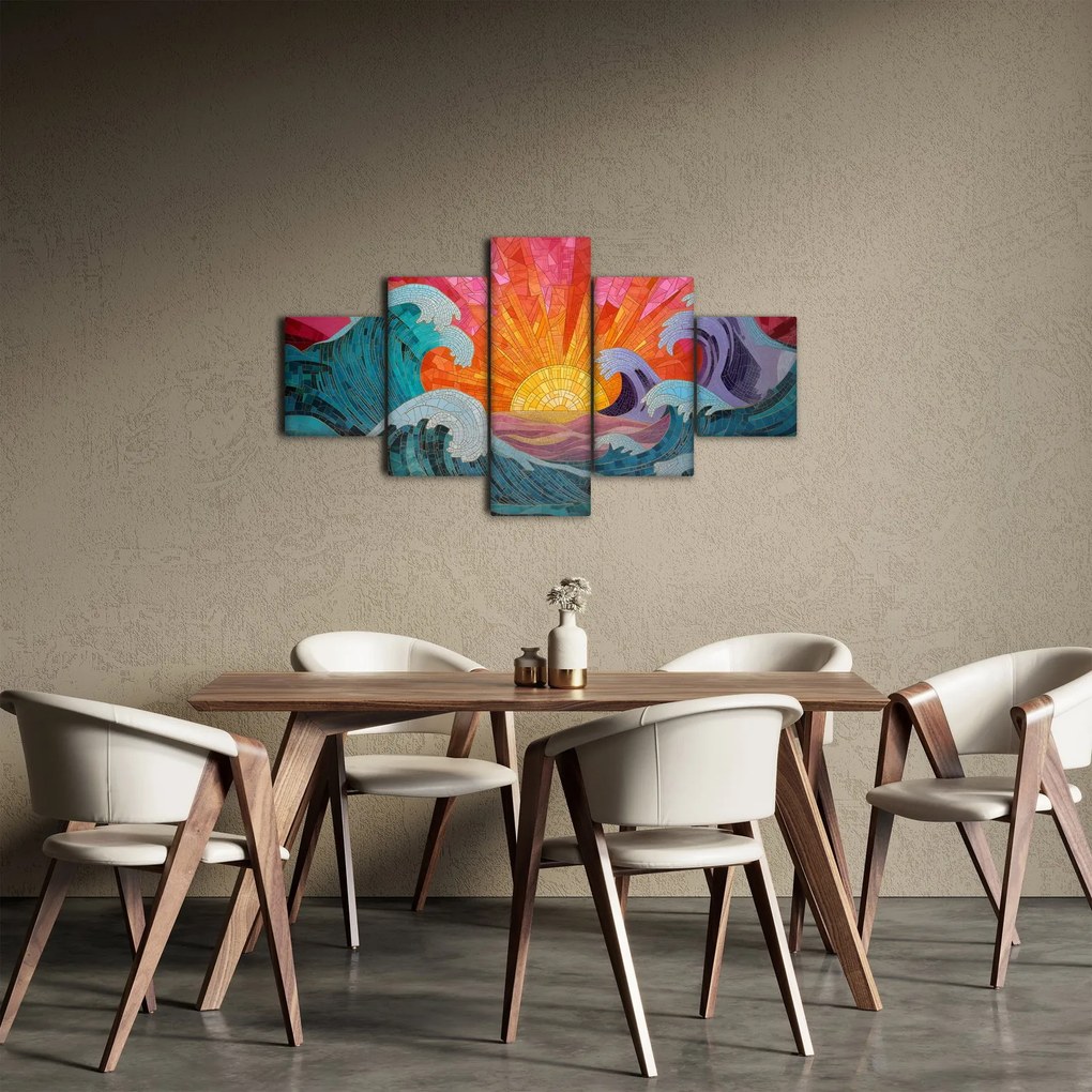 Obraz - Mozaika fal (125x70 cm)
