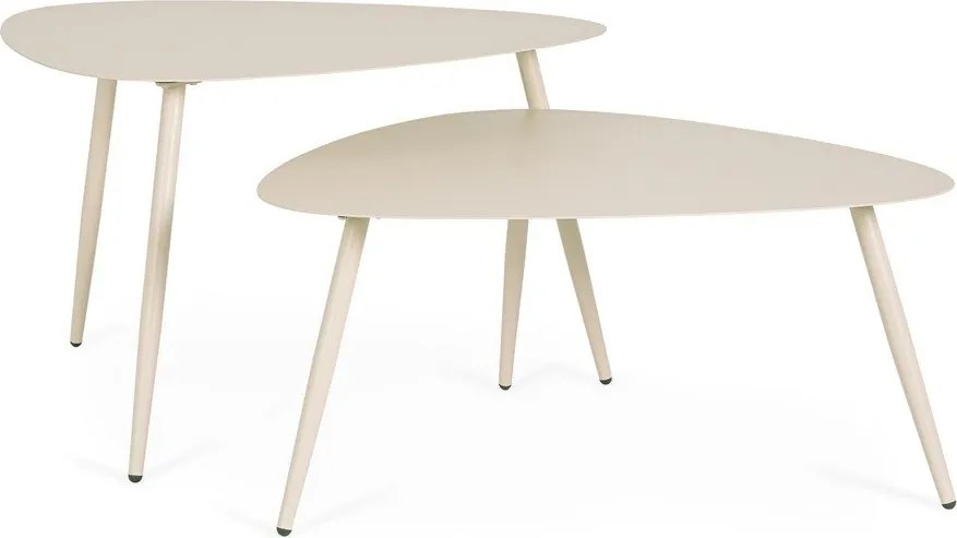 Stalowe stoliki ogrodowe zestaw 2 szt. 73,5x77,5 cm Yvonne – Bizzotto