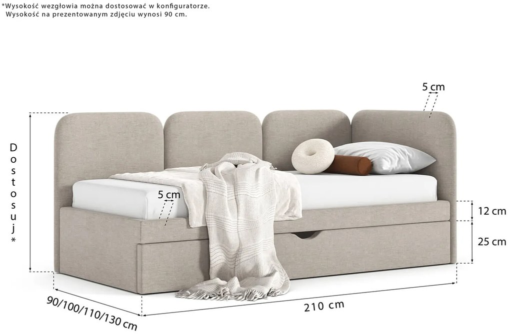 Łóżko Toni z szufladą