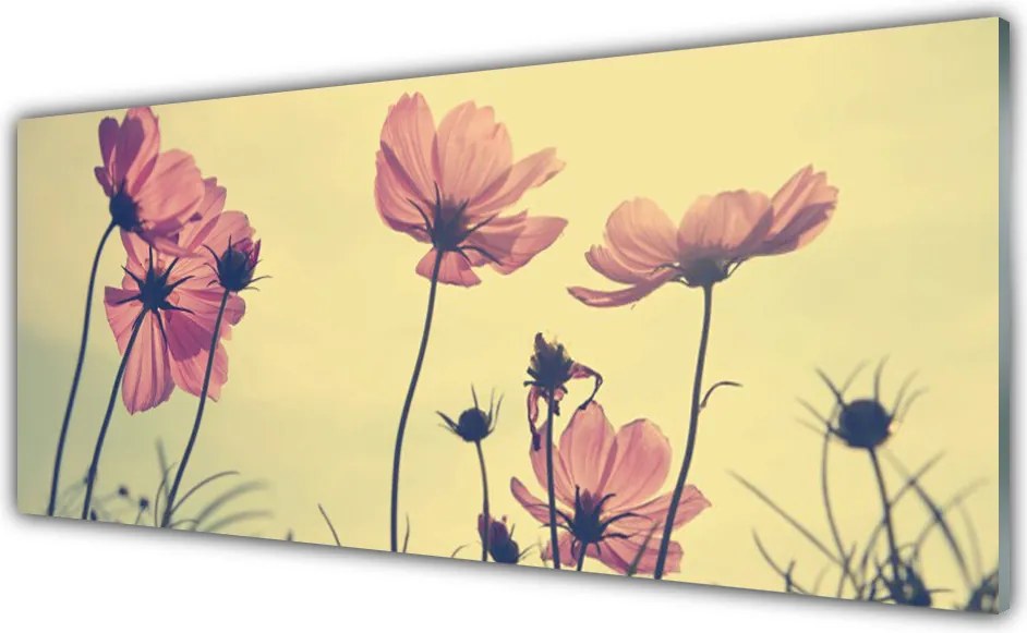 Panel Szklany Delikatność Letnich Kwiatów