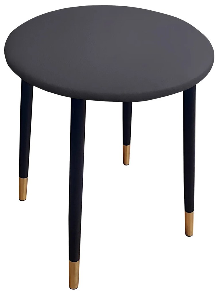 Taboret TRIX D23 szary podstawa czarna/złota