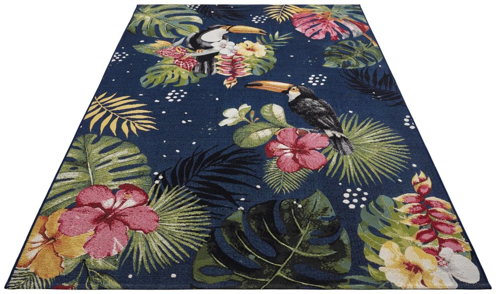 Dywan zewnętrzny Flair Tropical granatowy 80 cm x 165 cm