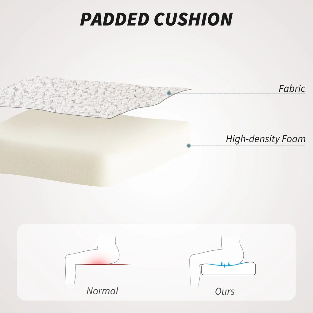 HOMCOM Fotel biurowy z tapicerką z aksamitu, designem wanny, krzesło obrotowe na kółkach, stalowa podstawa, kremowy+czarny