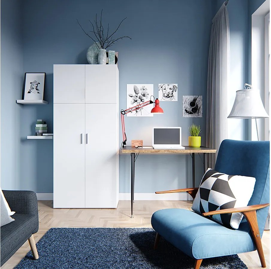 Półka na akta biały 80x37x182.4 frank