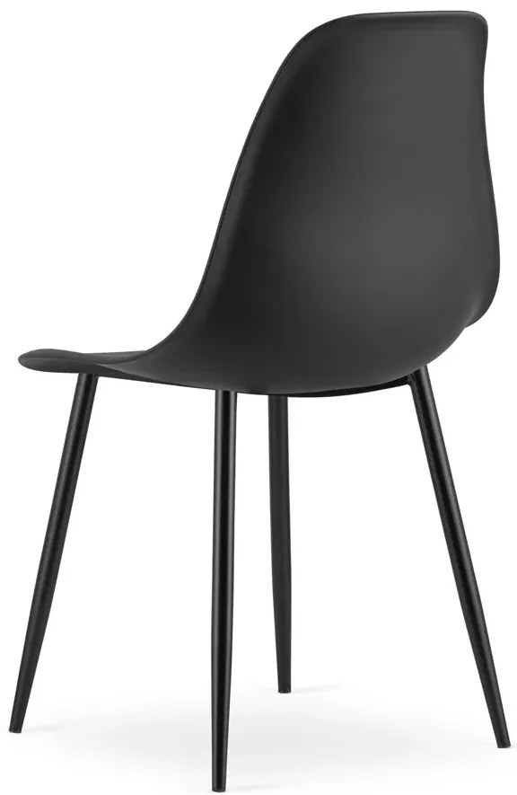 Czarne krzesło nowoczesne do jadalni N6-D68