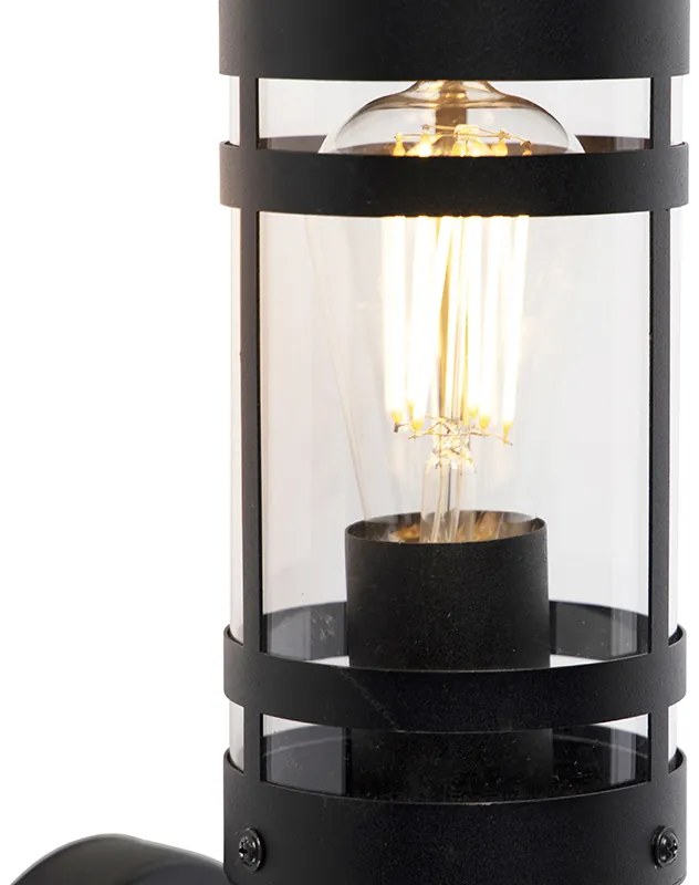 Zewnetrzna Nowoczesna lampa ścienna zewnętrzna czarna IP44 - Gleam Nowoczesny Oswietlenie zewnetrzne