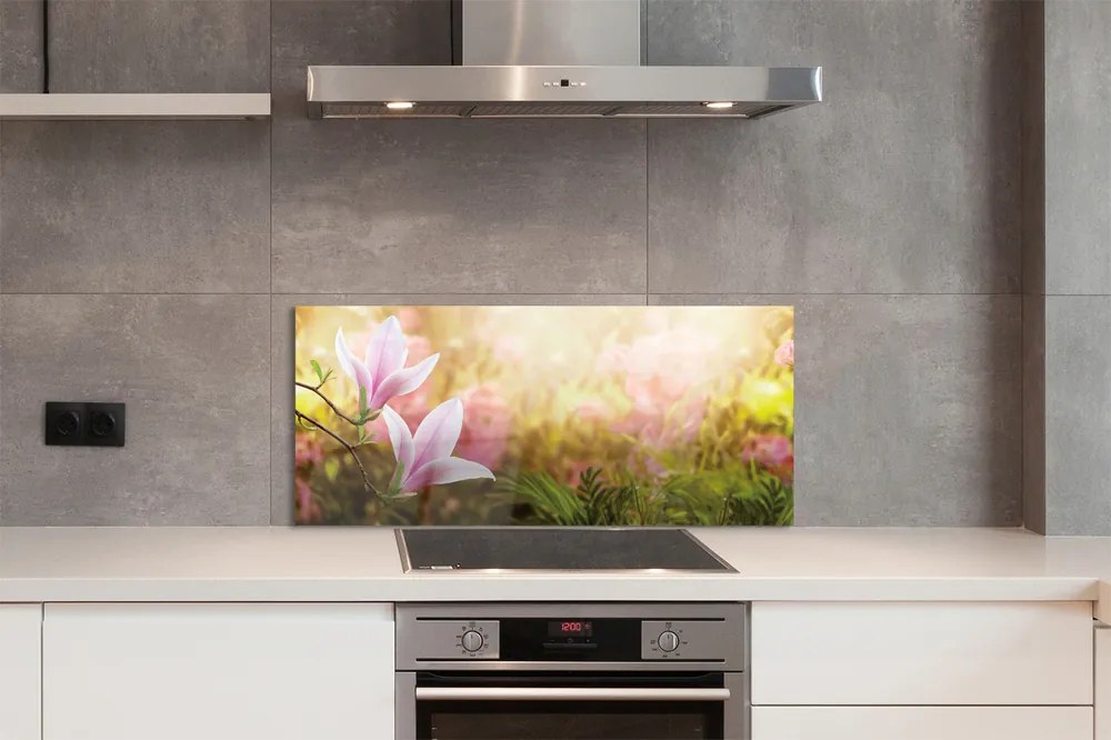 Szklany Panel Magnolia w Słońcu