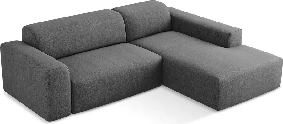 Szary narożnik (prawostronny/z szezlongiem) Keli – Makamii