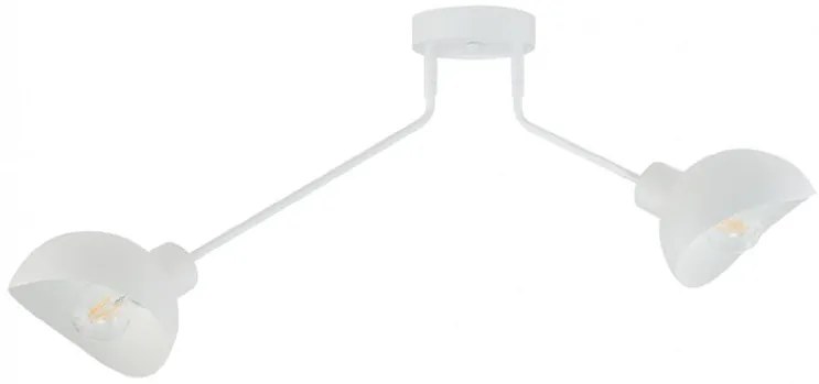 Lampa sufitowa, dwa białe klosze, Roy 2