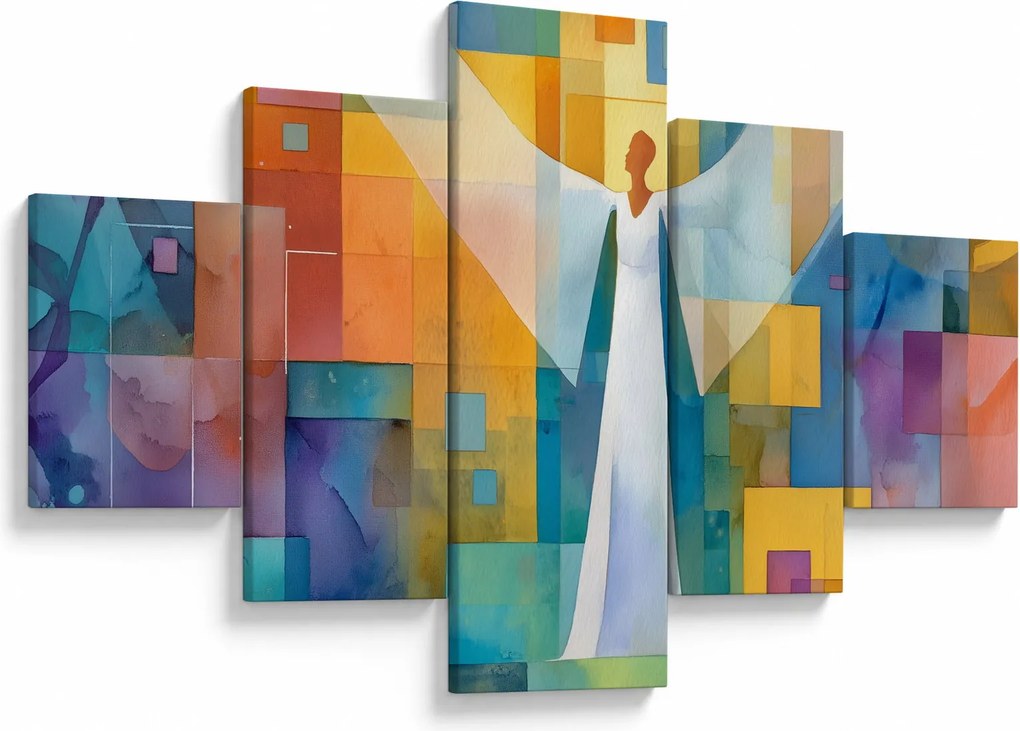 Obraz - Geometryczny anioł (125x70 cm)