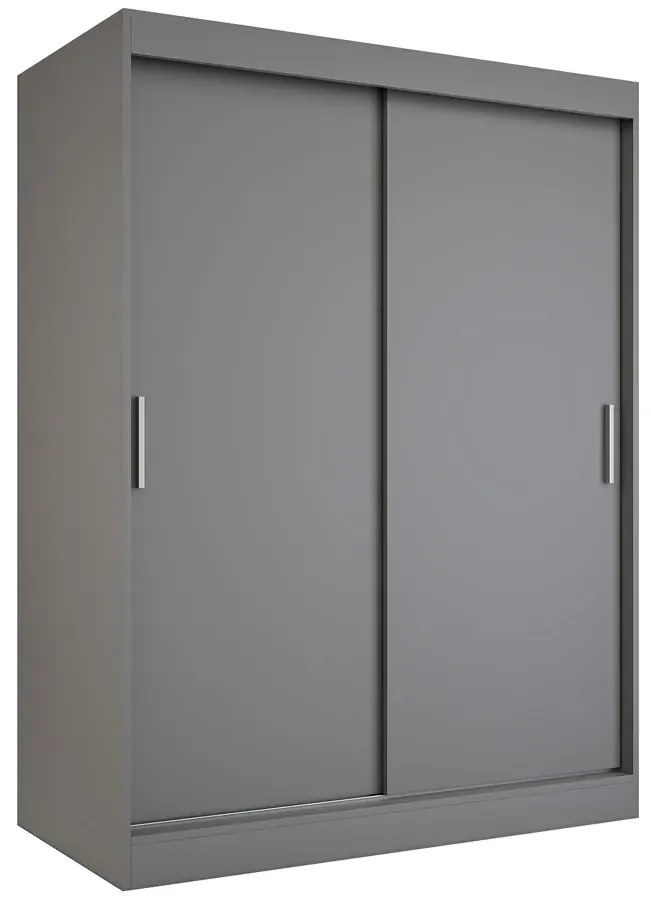 Antracytowa szafa przesuwna 150 cm - Erco 4X