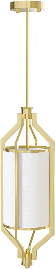 Open Design OR85860 - Żyrandol na pręcie ZUNDO 1xE27/15W/230V mosiężny/biały