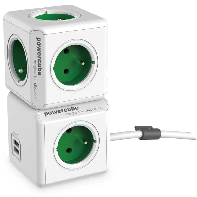 Rozgałęźnik do gniazdka 13 cm PowerCube Extended USB – Cubenest