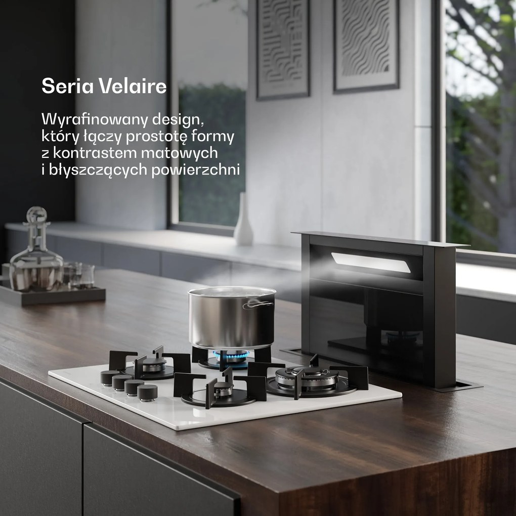 Klarstein Velaire 60cm Płyta gazowa 4 palniki Biały