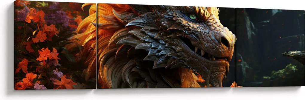 Obraz - Smok (170x50 cm)