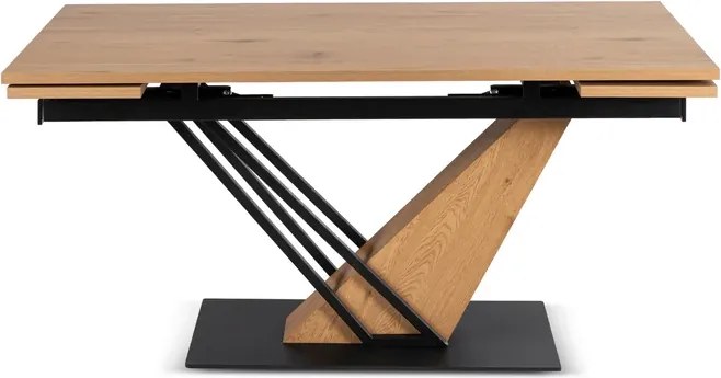 Stół Rozkładany Prostokątny REX 160-220 cm Dąb/Czarny Loft