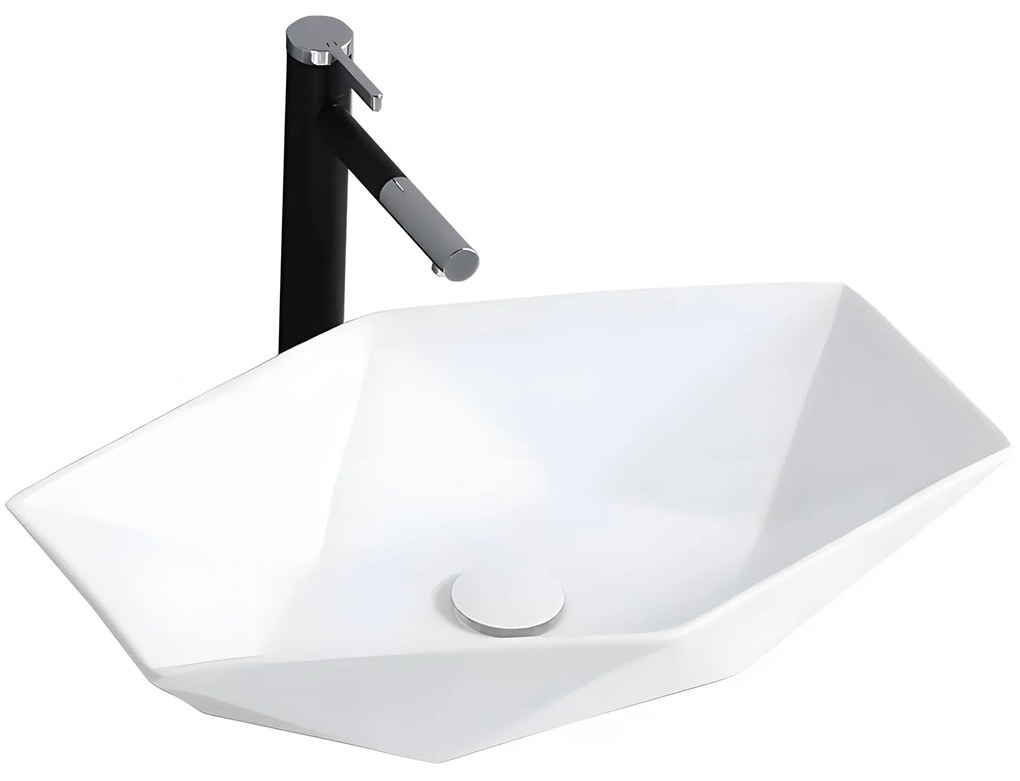 Umywalka nablatowa Rea Vegas Biała