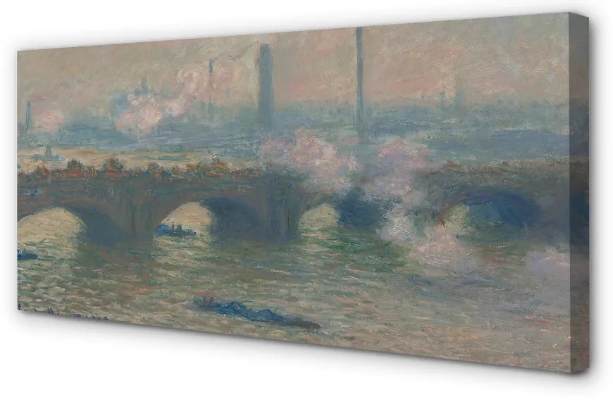 Fotoobraz na płótnie Most w Waterloo pochmurny dzień - Claude Monet