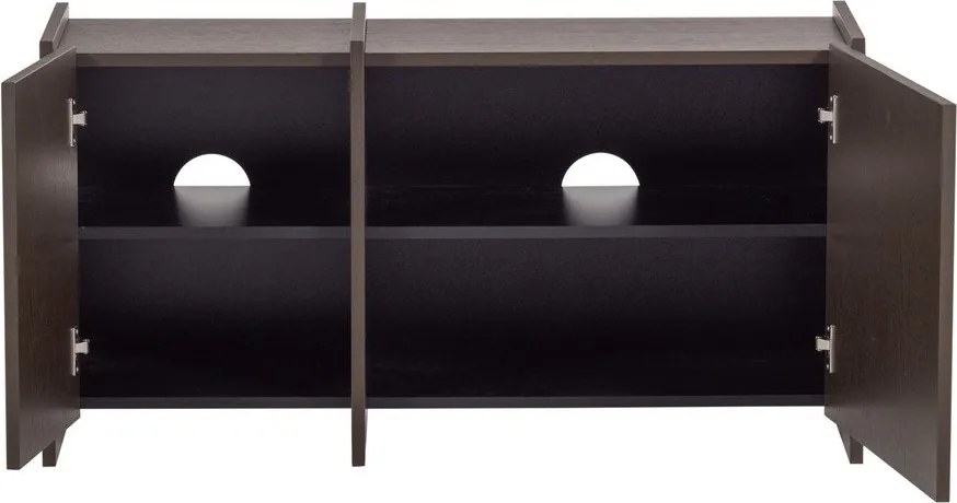 Ciemnobrązowa szafka pod TV w dekorze jesionu 102x53x44 cm Brock – WOOOD