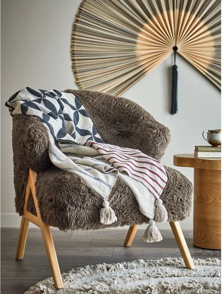 Koc z mieszanki bawełny 130x155 cm Forma – Bloomingville