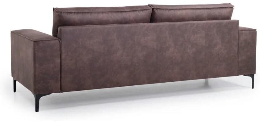 Brązowa sofa z imitacji skóry 224 cm Copenhagen – Scandic