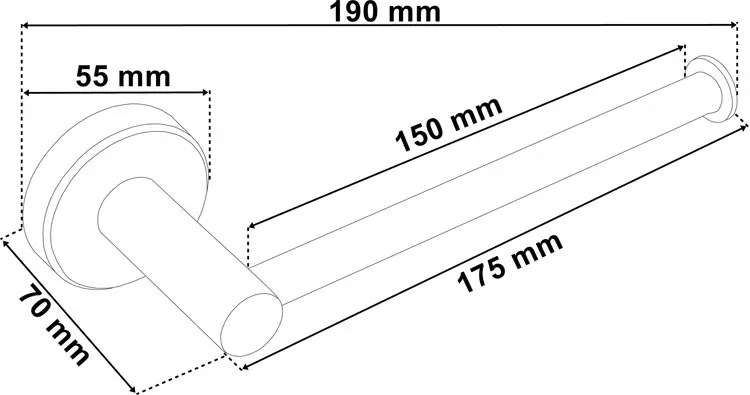 Czarny minimalistyczny uchwyt na papier K4-E68