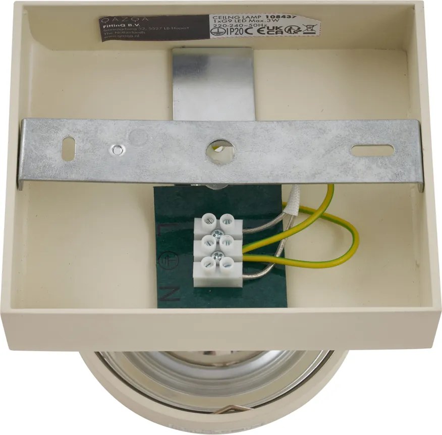 Nowoczesny sufitowy reflektor obrotowy i pochylany beżowy G9 - Go