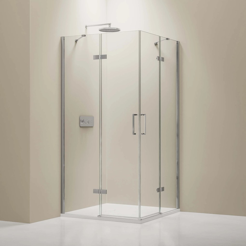 Kabina prysznicowa narożna EX809 podwójne drzwiSzkło ESG 6 mm z powłoką Nano – 90 x 90 x 195 cm