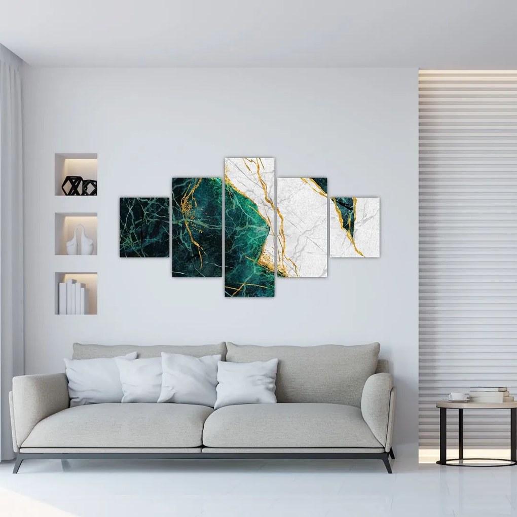 Obraz - Turkusowy marmur (125x70 cm)