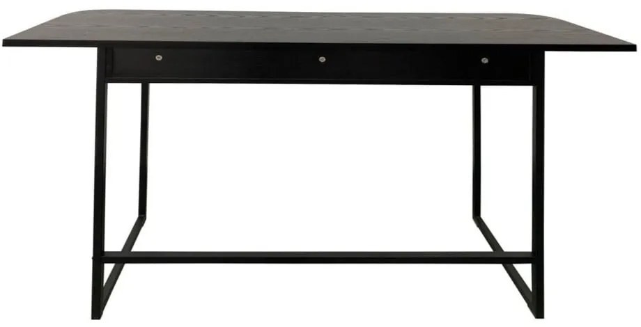 Czarna konsola w dekorze jesionu 40x140 cm Darlington – Actona