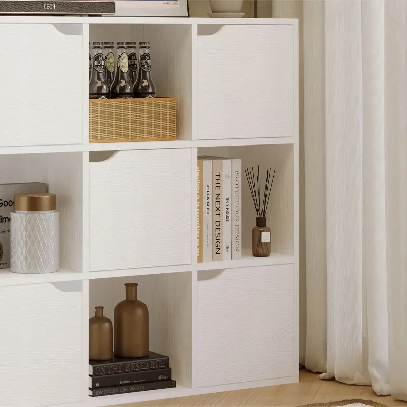 Regał szafka komoda 9półek biała nowoczesna loft