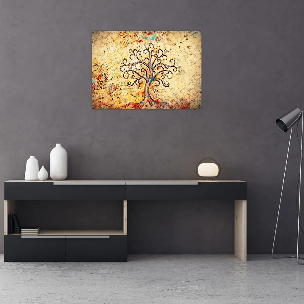 Obraz - Mozaika drzewo życia (70x50 cm)